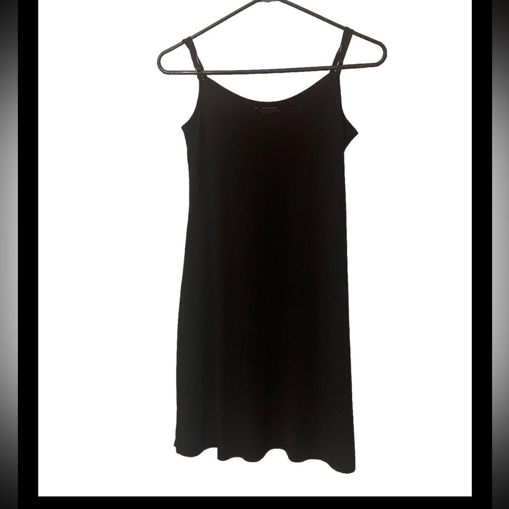 Commando Women's Black Cami Slip Dress Round Neck Size M/L Made in USA